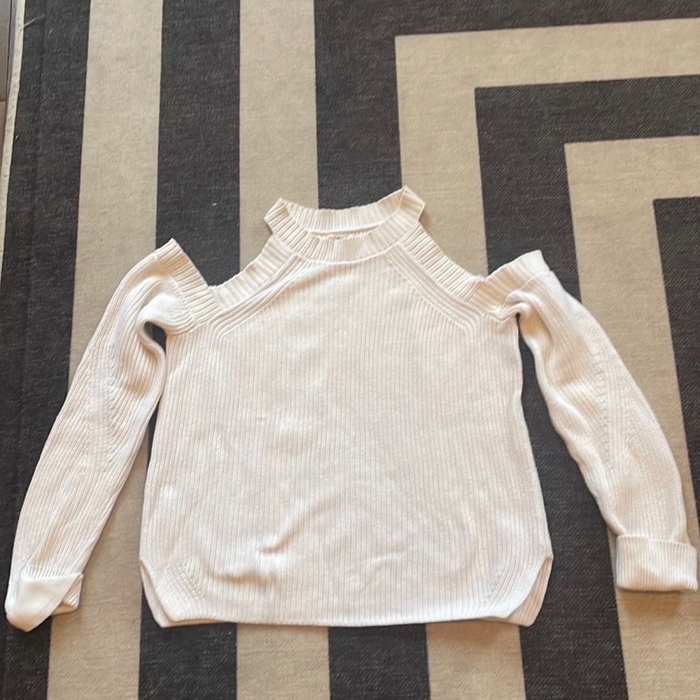 Rag & Bone White cold shoulder sweater